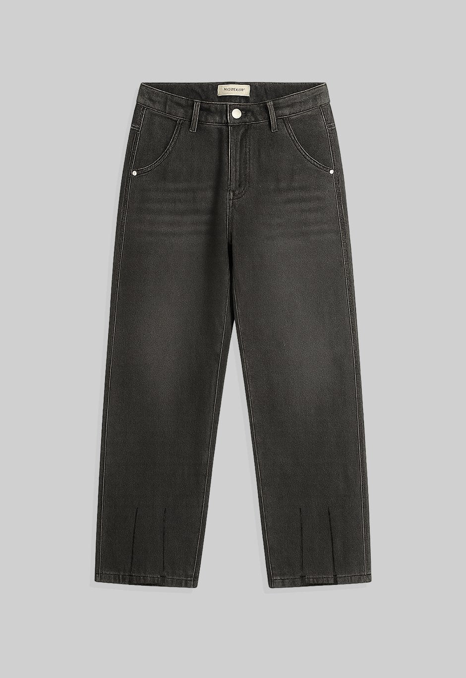 WASHED GREY RELAXED DENIM