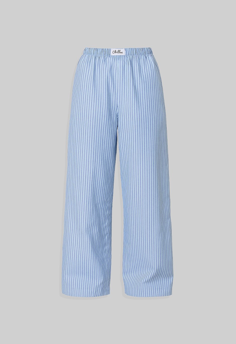 BLUE STRIPED RELAXED FIT PANTS