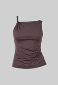 SINGLE SIDE KNOT TANK BROWN
