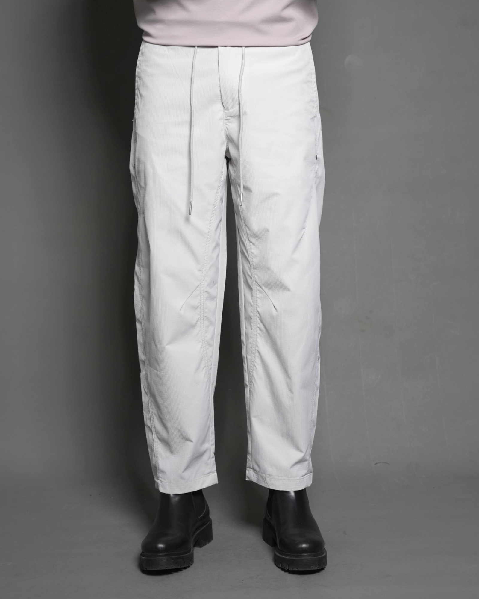 White Wide-Leg Tech Parachute Pant