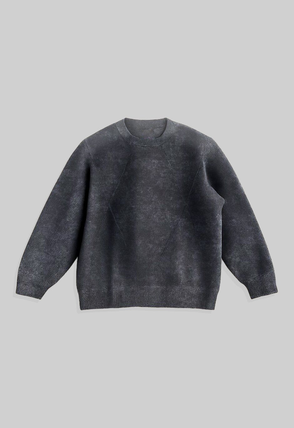 SOFT SAND TEXTURED BLACK SWEATSHIRT