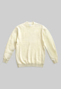 WHITE FLAT KNIT SWEAT SHIRT