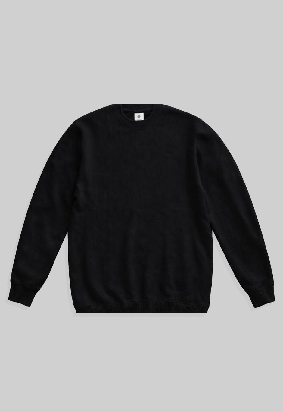 BLACK  FLAT KNIT SWEATSHIRT