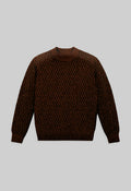 BROWN FLAT KNIT SWEATSHIRT