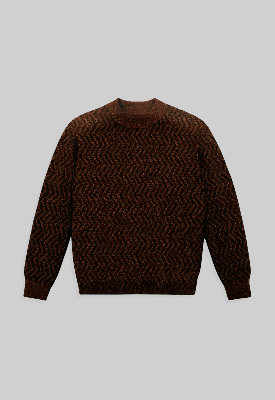 BROWN FLAT KNIT SWEATSHIRT