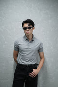 MEN'S GREY GOLF POLO T-SHIRT