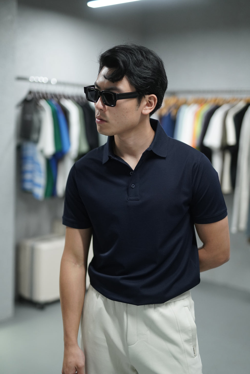 NAVY BLUE POLO T-SHIRT