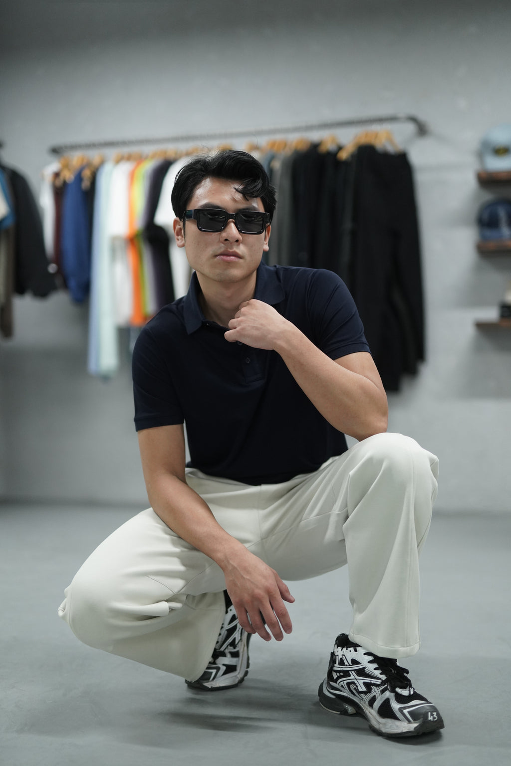 NAVY BLUE POLO T-SHIRT