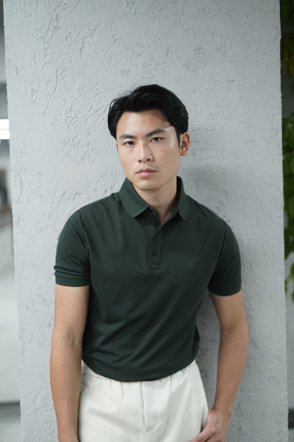 GREEN POLO SOLID T-SHIRT