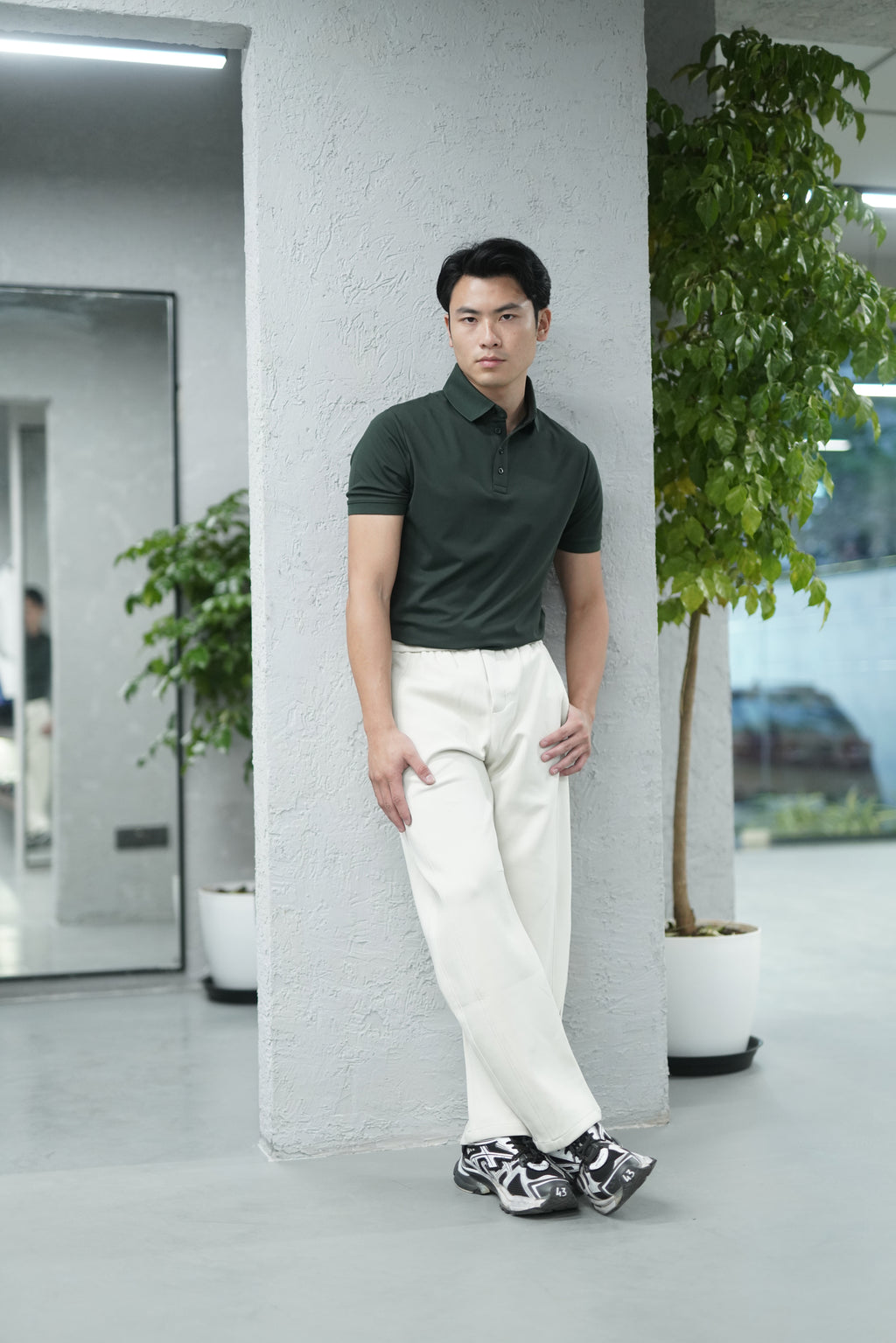 GREEN POLO SOLID T-SHIRT