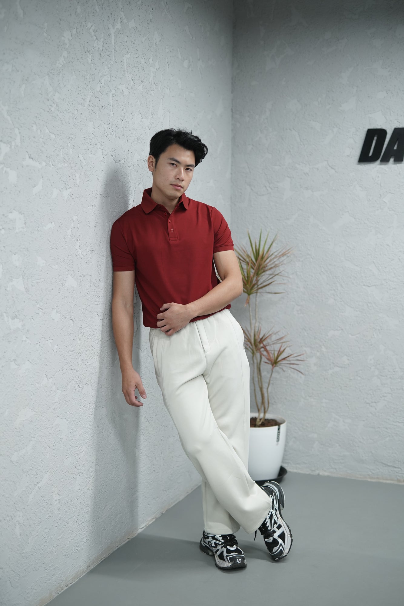 RED SOLID POLO T-SHIRT