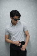 LIGHT GREY POLO T-SHIRT