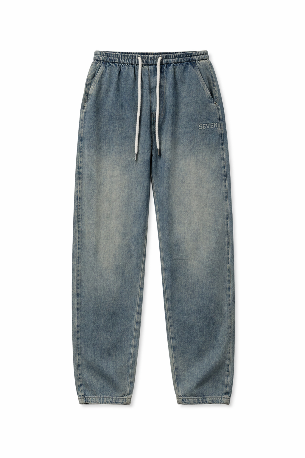 Stoned Blue Baggy Denim Jeans