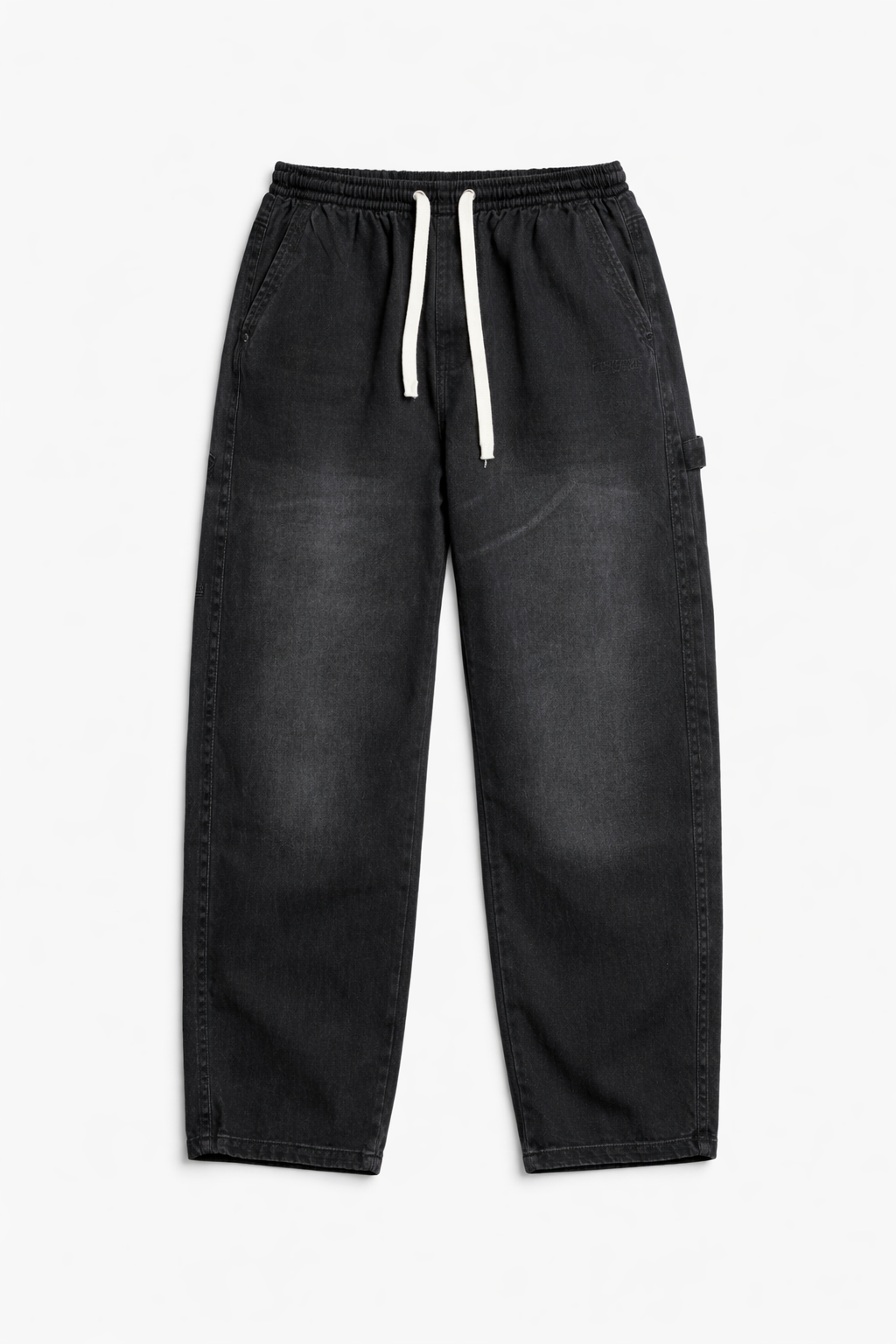 Carbon-Wash Baggy Pull-On Jeans