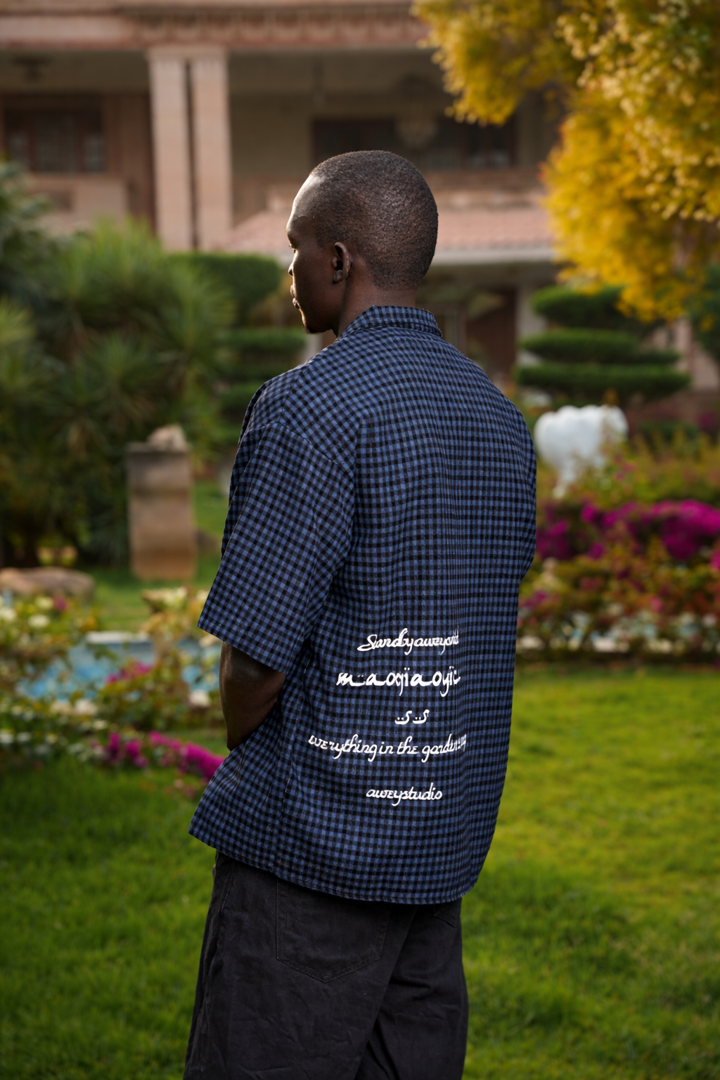 MIDNIGHT BLUE GINGHAM SHIRT