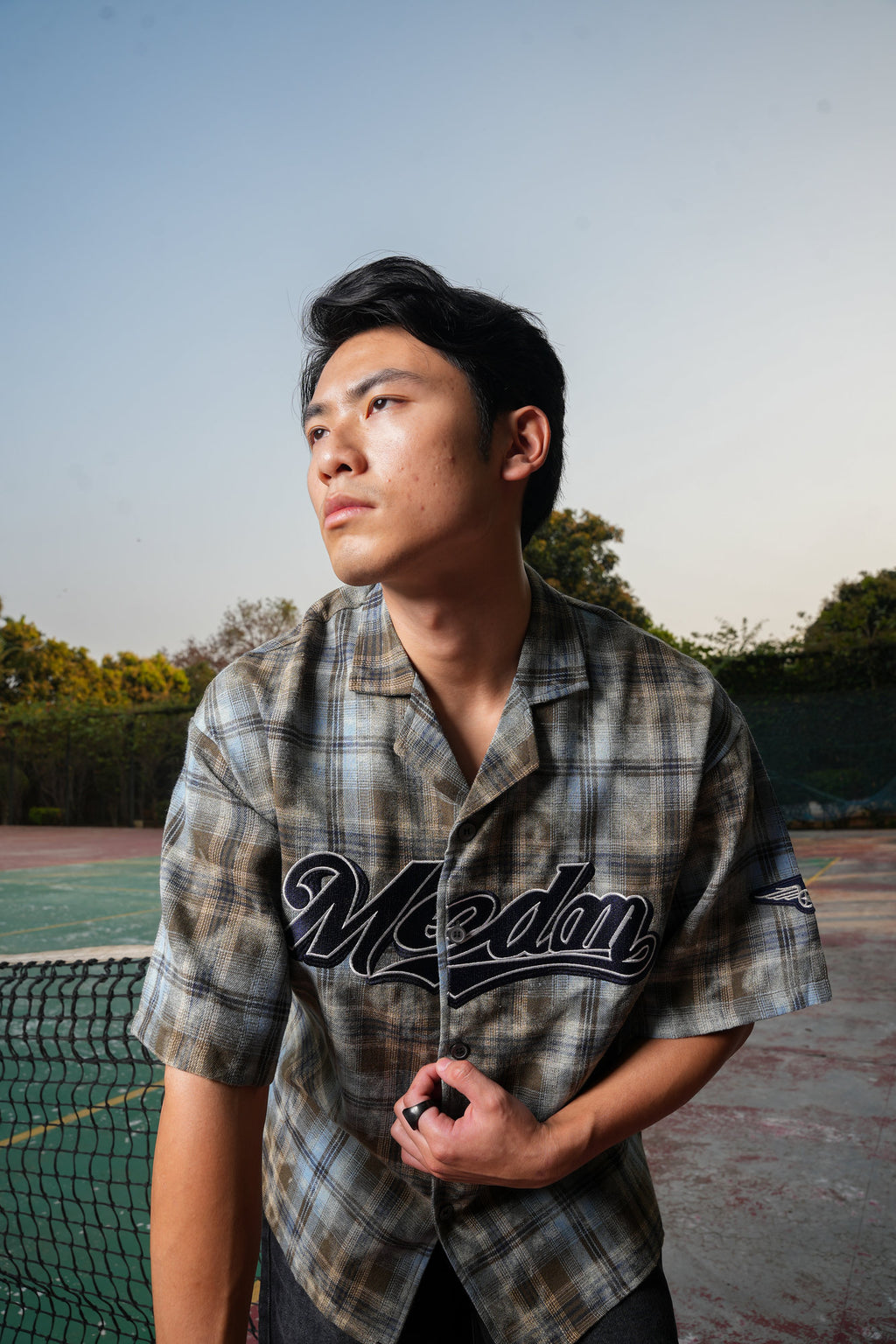 COURT PLAID MEDAM SHACKET