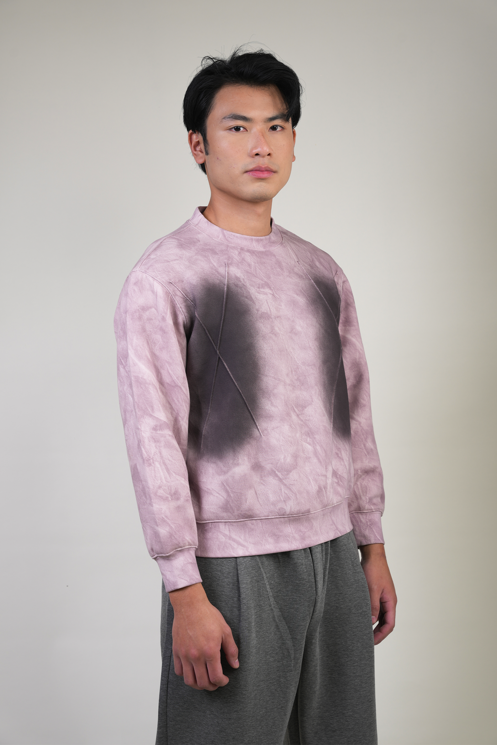 SOFT SAND TEXTURED PINK SWEATSHIRT