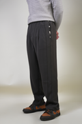 RELAXED-FIT BLACK DRAWSTRING PANTS