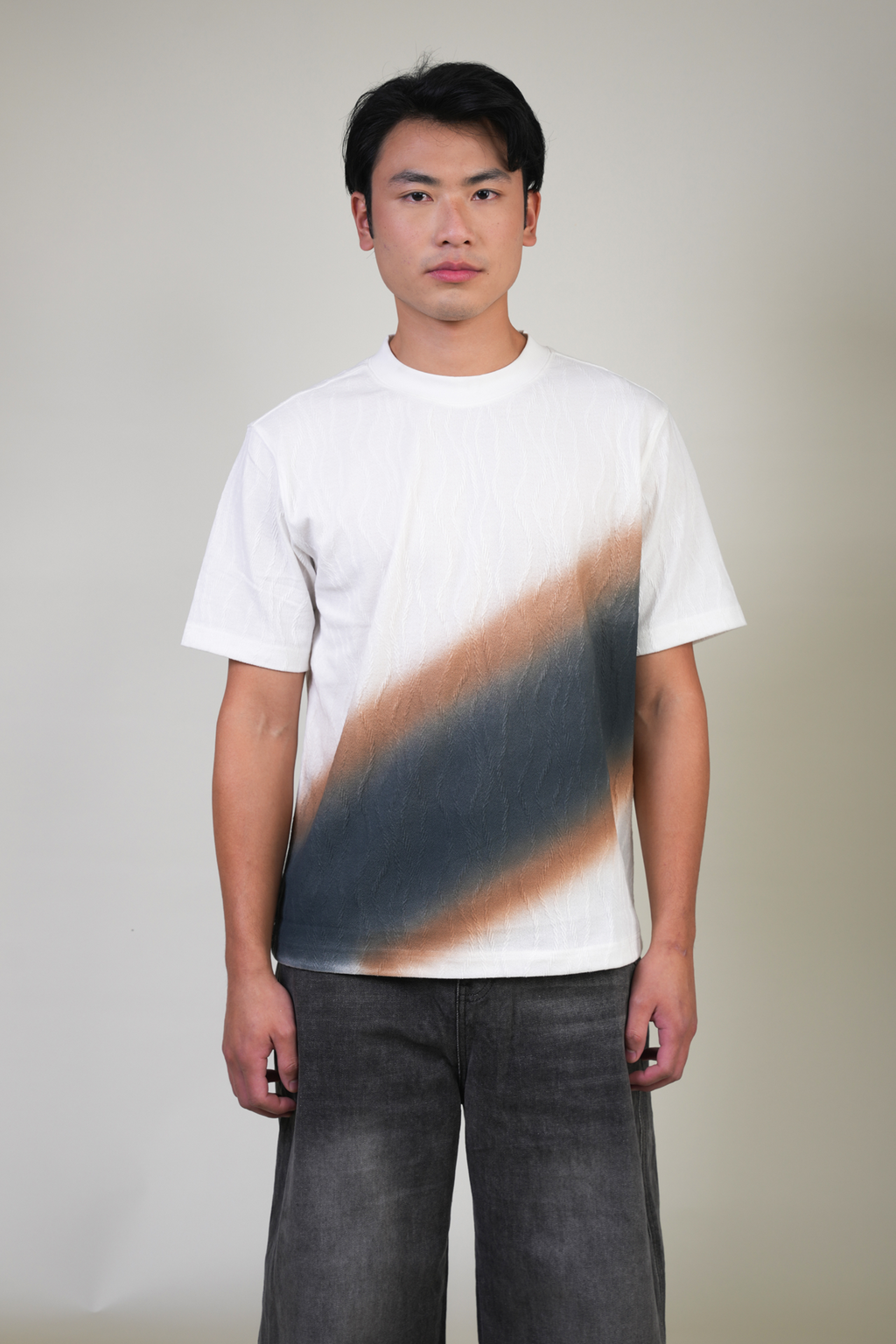 WIIZ TEXTURED BEIGE SWEATSHIRT