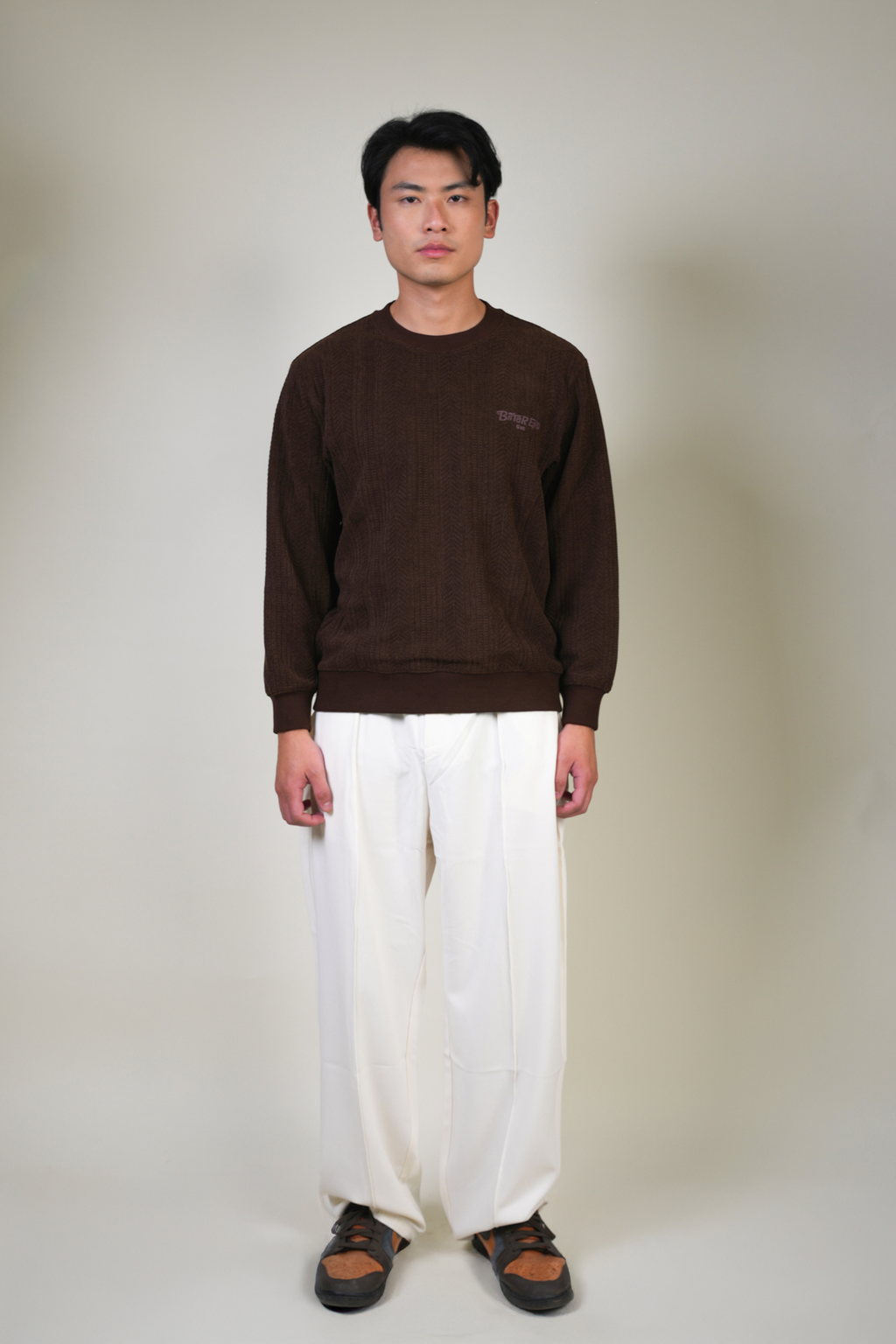 SOFT CREAM RELAXED DRAWSTRING PANTS