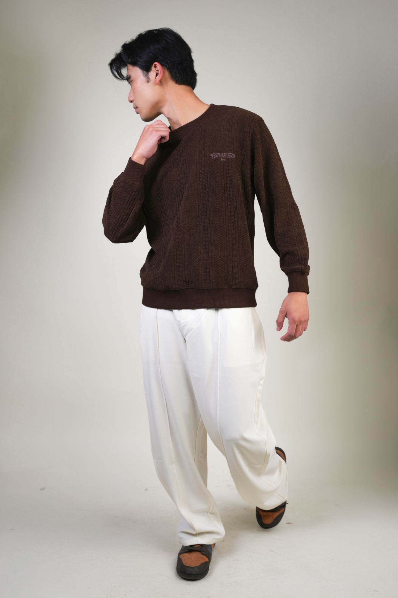 SOFT CREAM RELAXED DRAWSTRING PANTS