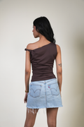 SINGLE SIDE KNOT TANK BROWN